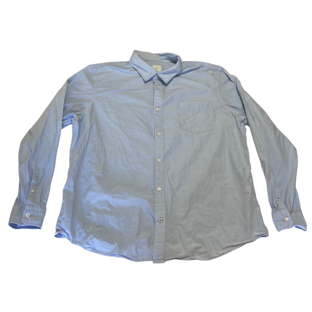 Gap Lived In Blue Blue Long Sleeve Button Down Shirt Men's Size 3X Preppy Casual